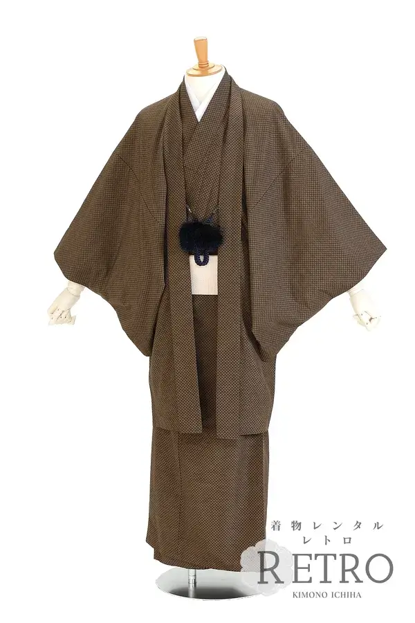 男性着物レンタル　市松